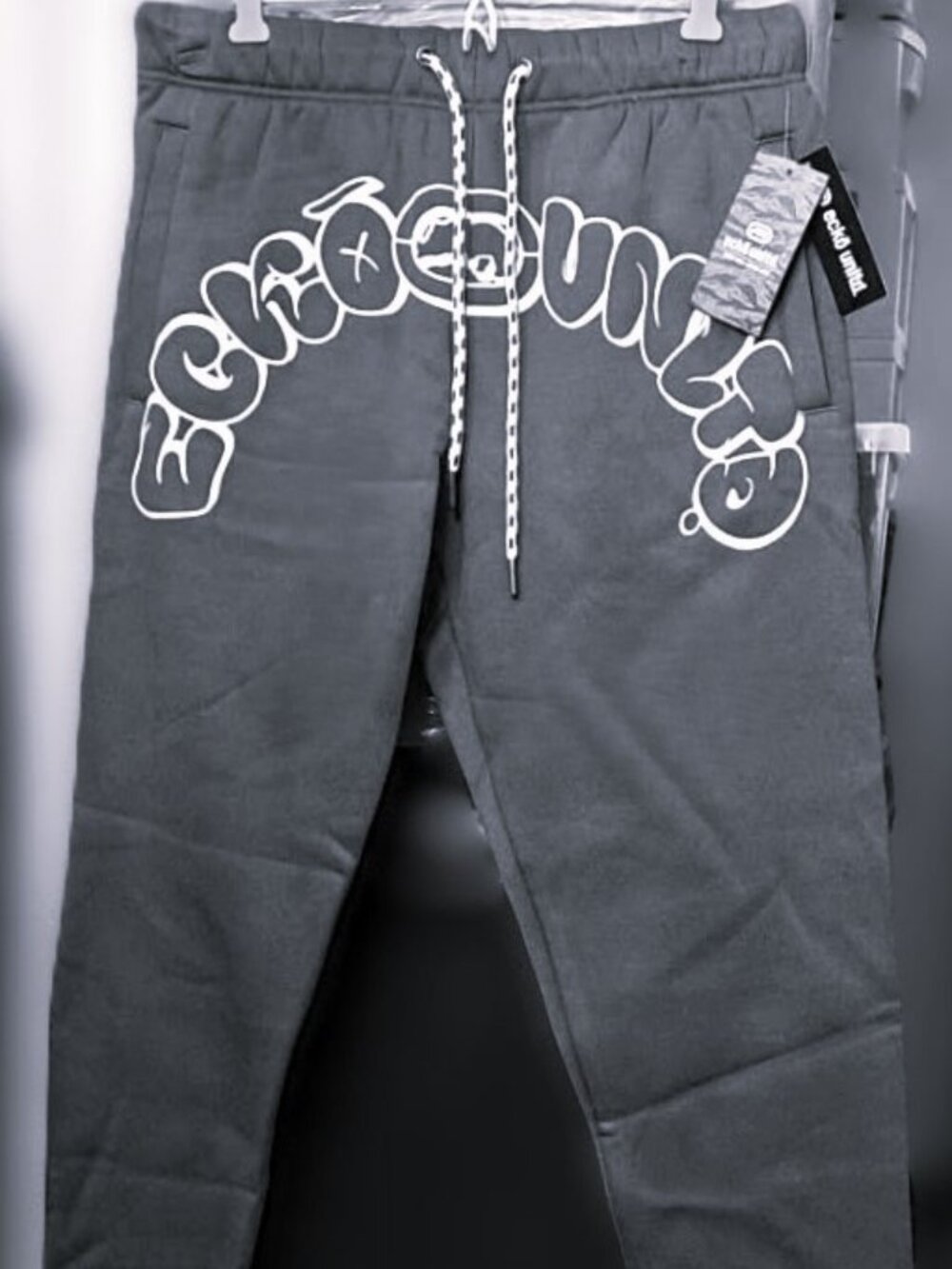 Authentic Ecko Unltd. Brand New Men's Script Joggers - Charcoal Grey Med. NWT